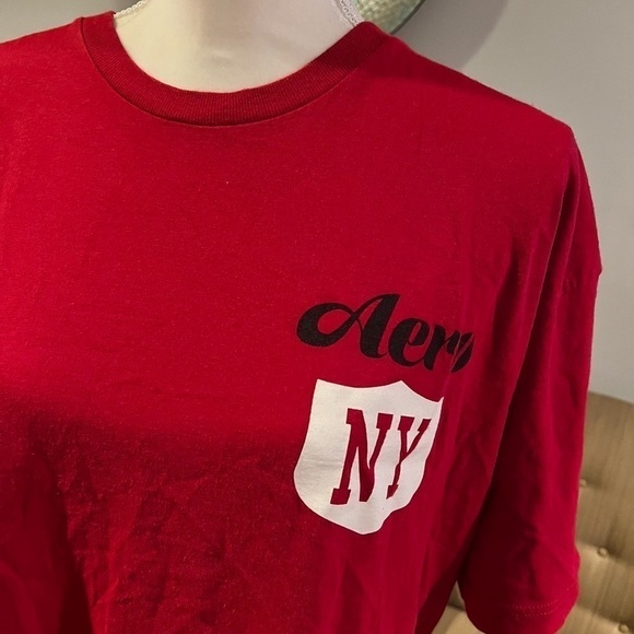 Red Men's Aeropostale T Shirt 2XL - Picture 2 of 4